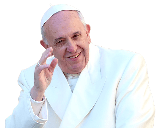 Pope Francis smiling and waving